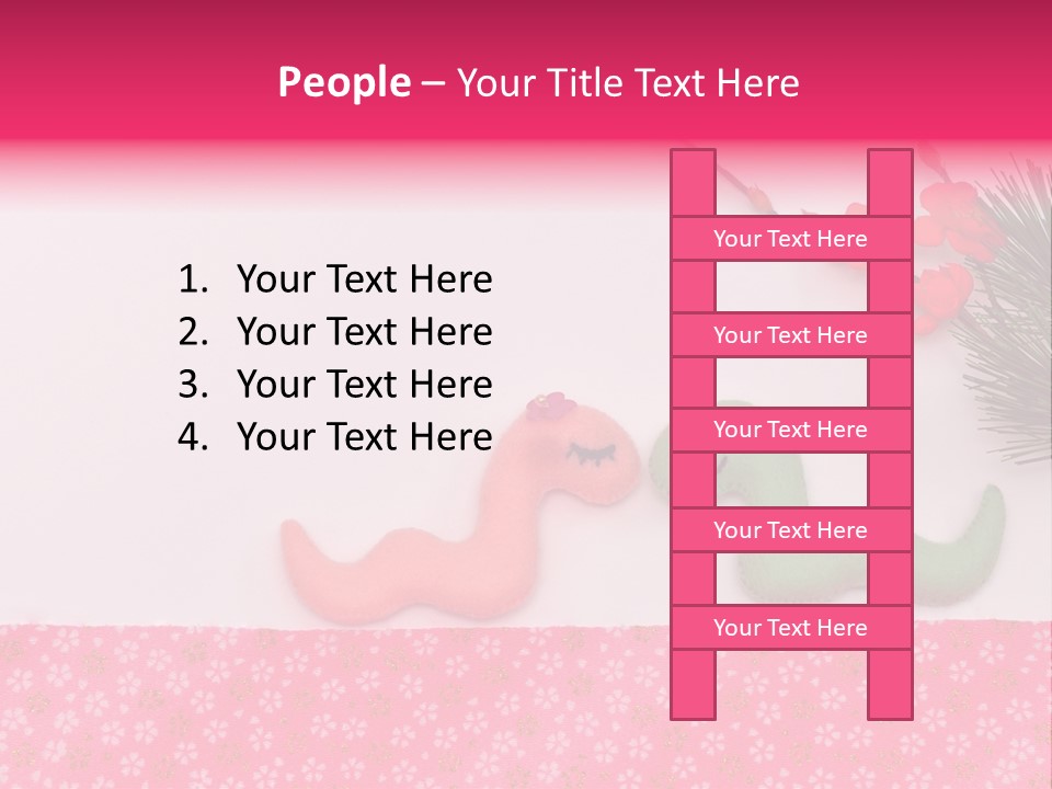 A Pink And Green Toy With A Pink Nose And A Green Toy With A Pink PowerPoint Template