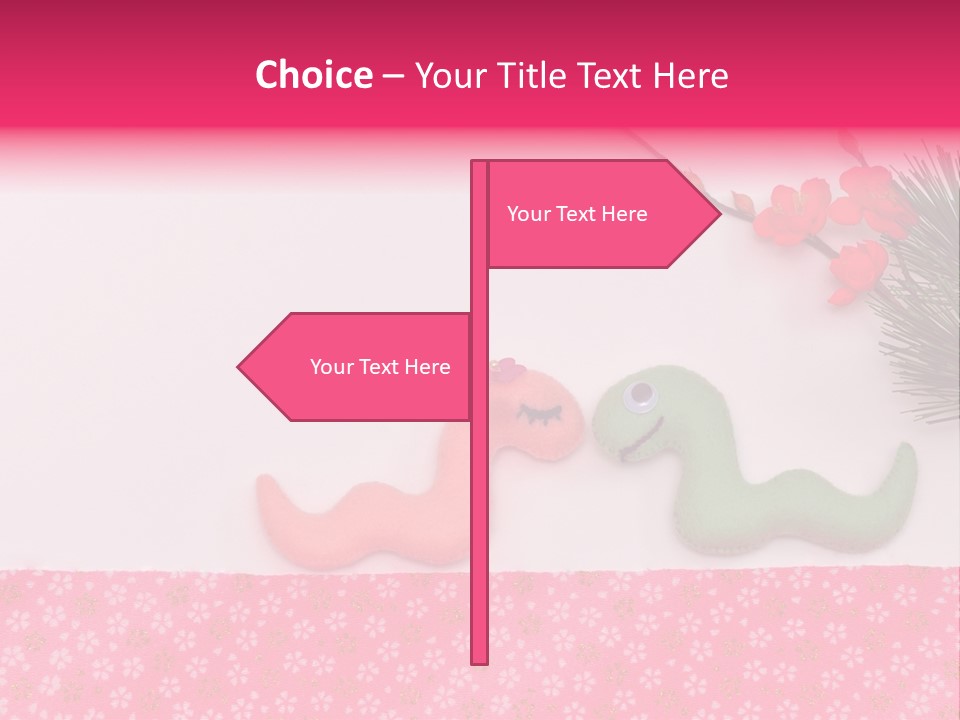 A Pink And Green Toy With A Pink Nose And A Green Toy With A Pink PowerPoint Template