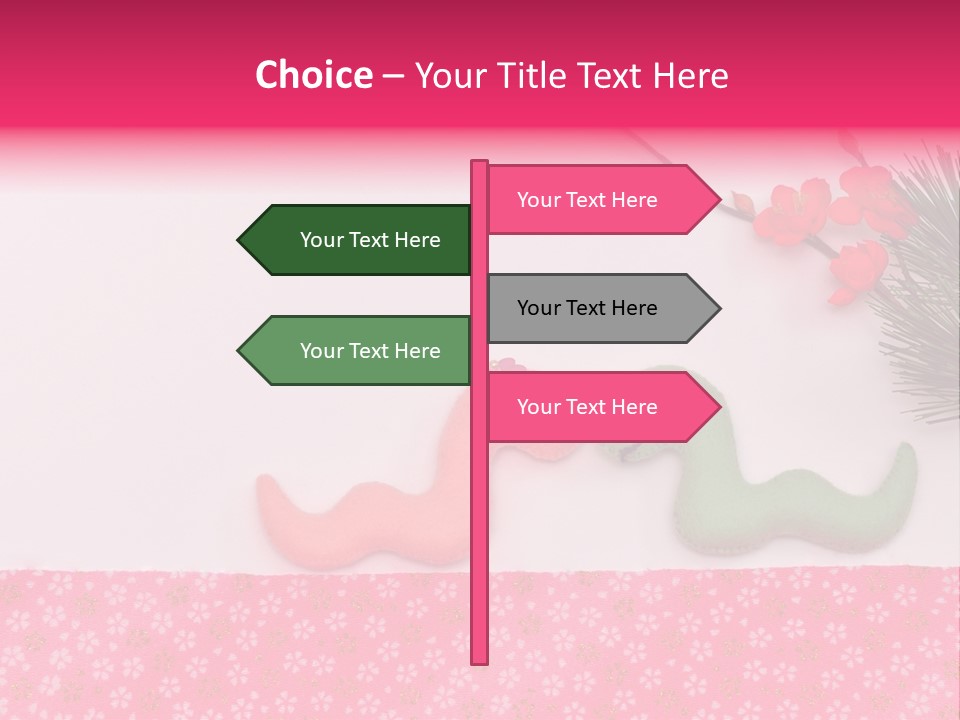 A Pink And Green Toy With A Pink Nose And A Green Toy With A Pink PowerPoint Template