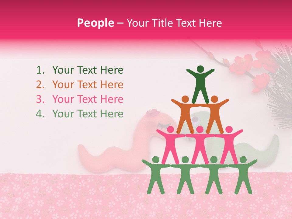 A Pink And Green Toy With A Pink Nose And A Green Toy With A Pink PowerPoint Template