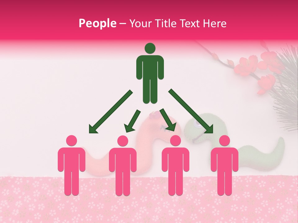 A Pink And Green Toy With A Pink Nose And A Green Toy With A Pink PowerPoint Template