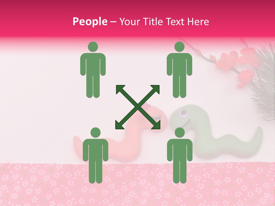 A Pink And Green Toy With A Pink Nose And A Green Toy With A Pink PowerPoint Template