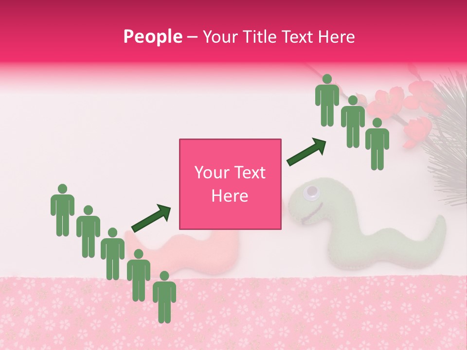 A Pink And Green Toy With A Pink Nose And A Green Toy With A Pink PowerPoint Template