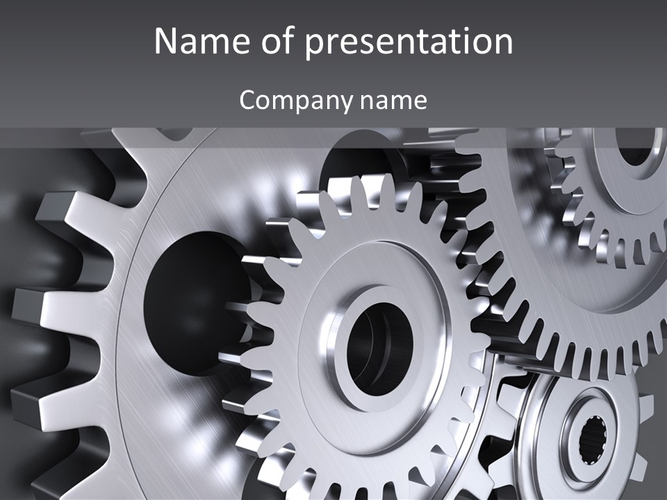 Chrom Technik Energie PowerPoint Template