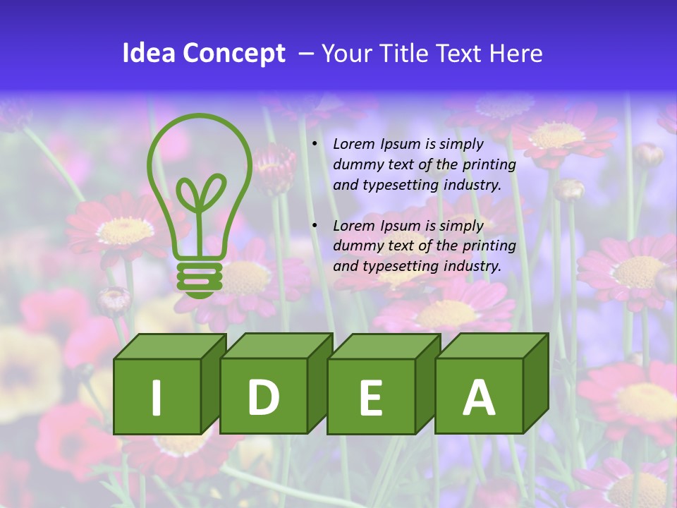 Mai Blumenbeet Liebe PowerPoint Template