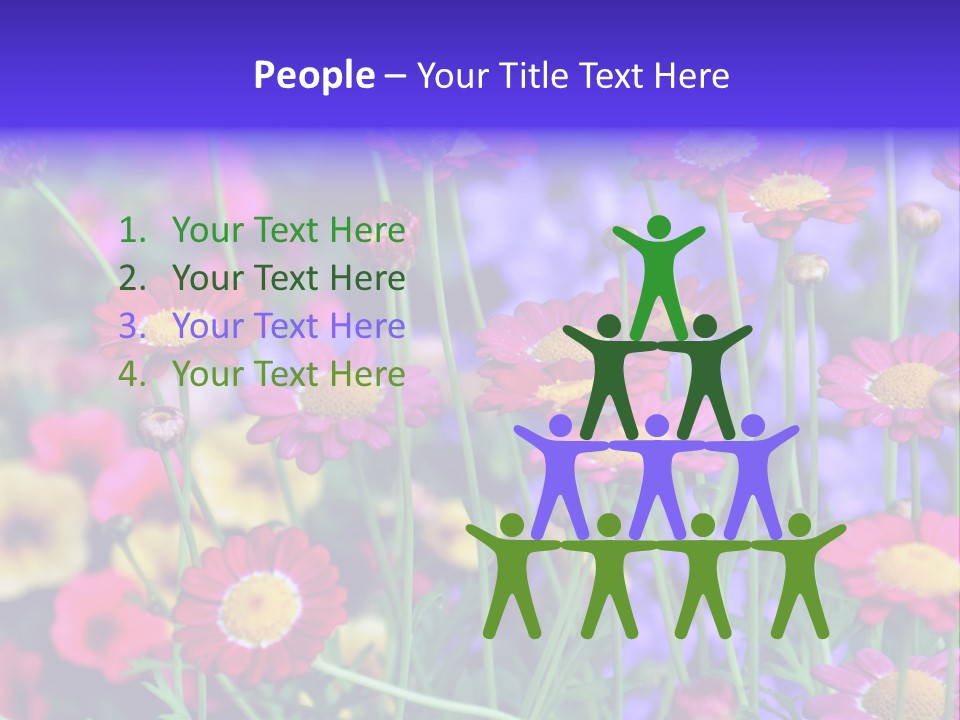 Mai Blumenbeet Liebe PowerPoint Template