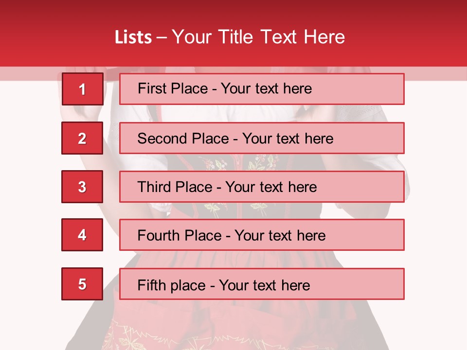 Posing Teens Face PowerPoint Template