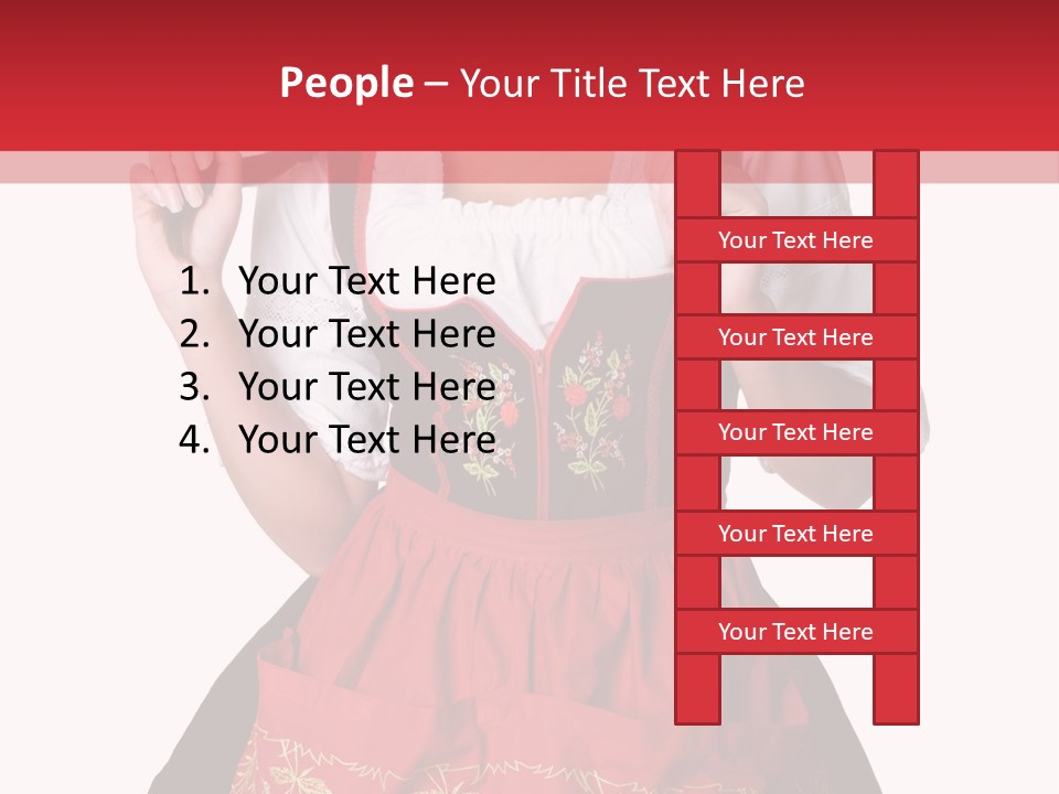 Posing Teens Face PowerPoint Template