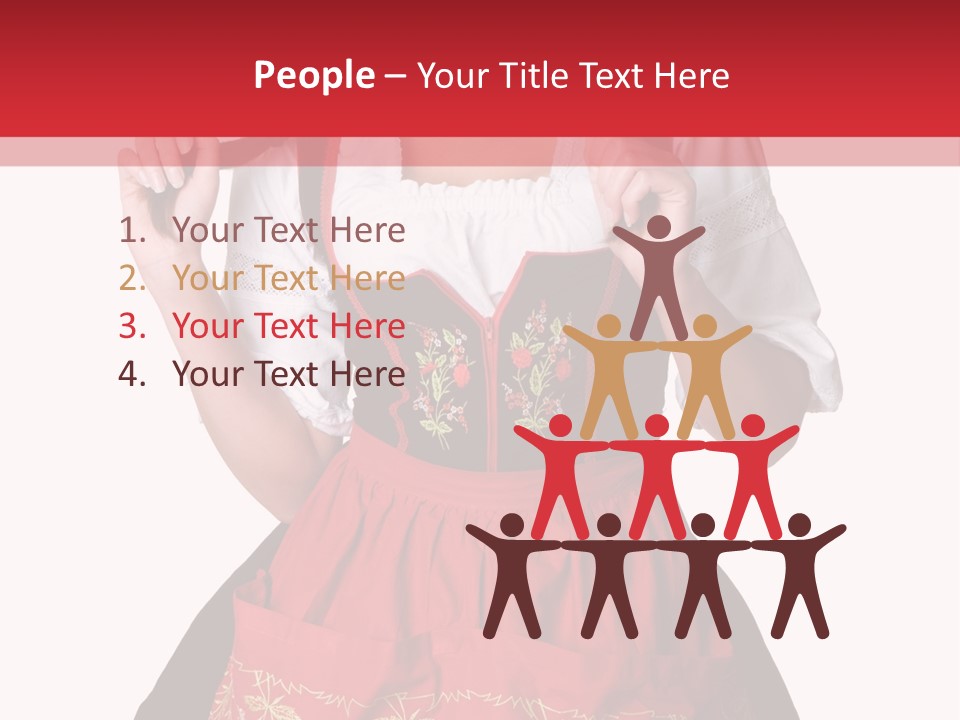 Posing Teens Face PowerPoint Template