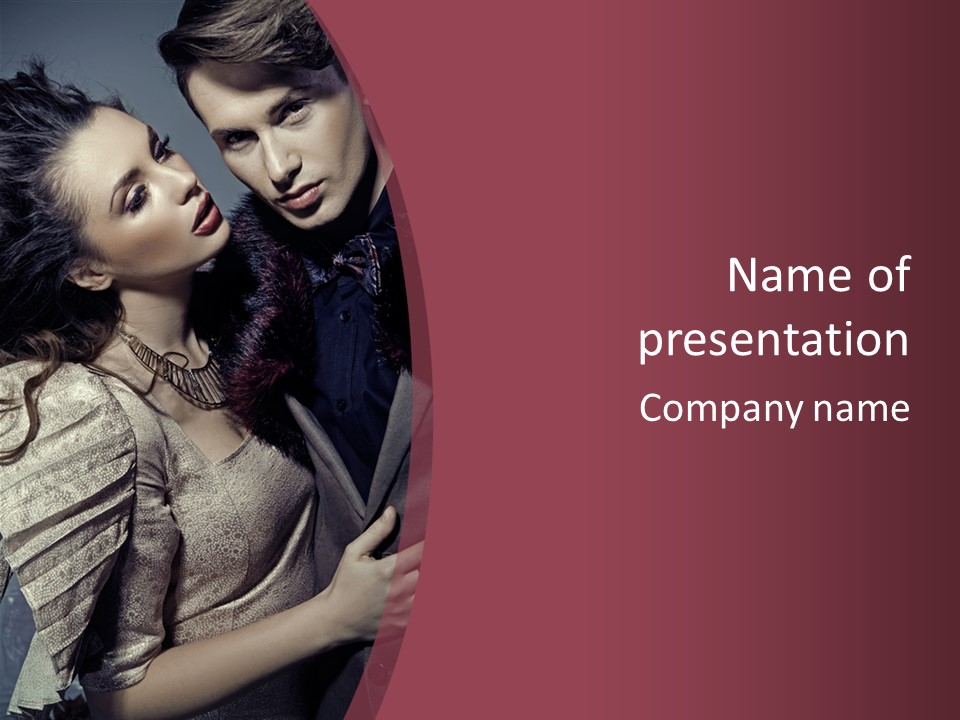 Modern Kiss Glass PowerPoint Template