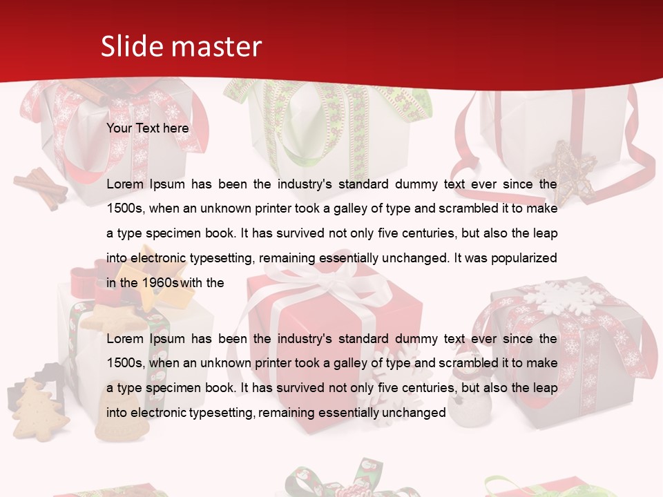 Deko Verpackt Bescherung PowerPoint Template