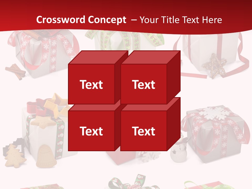 Deko Verpackt Bescherung PowerPoint Template