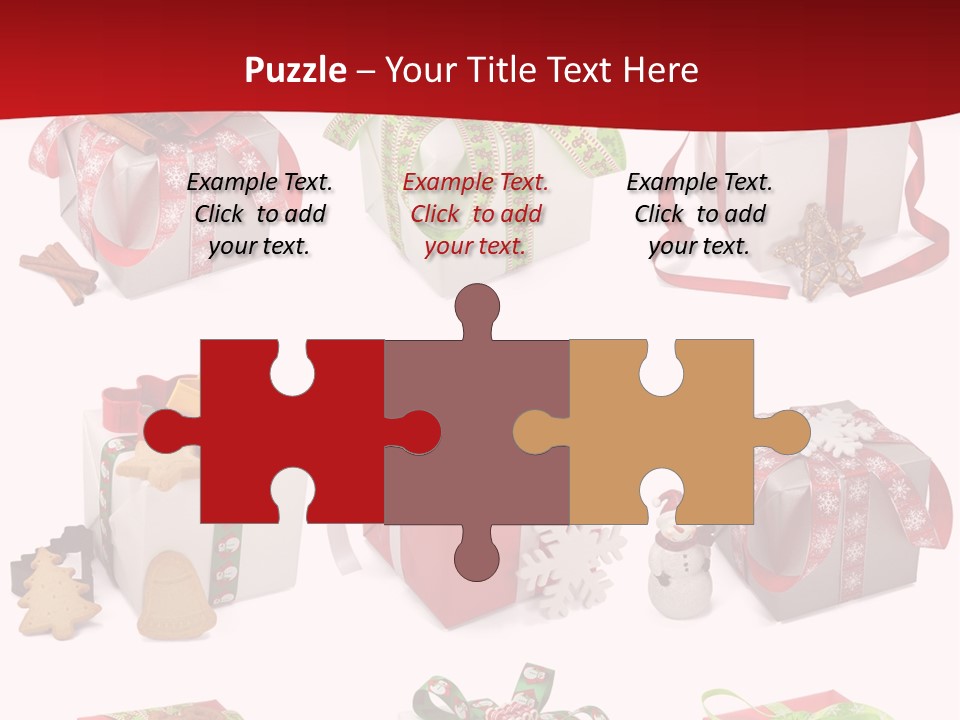 Deko Verpackt Bescherung PowerPoint Template