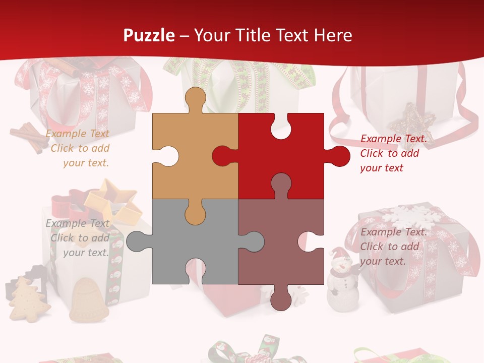 Deko Verpackt Bescherung PowerPoint Template