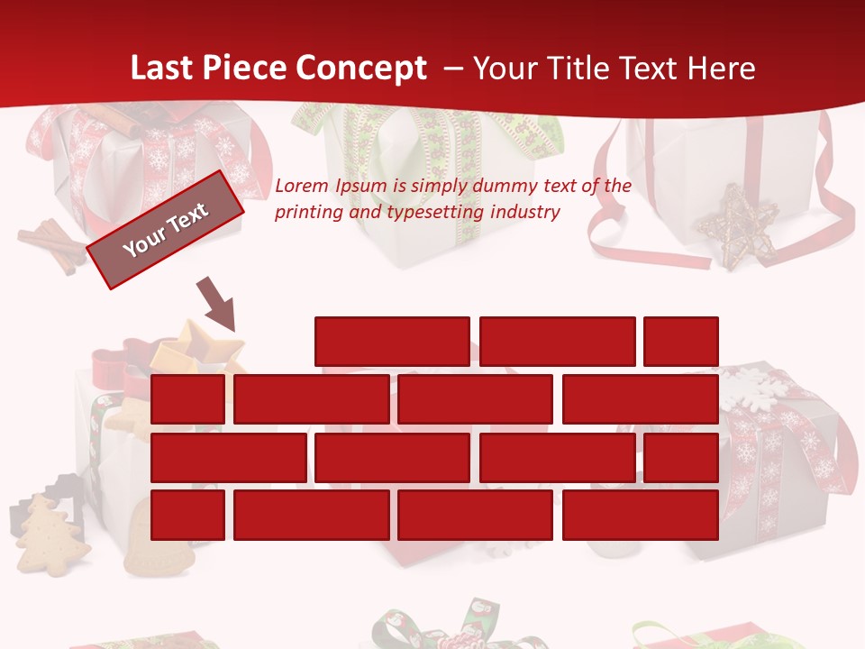 Deko Verpackt Bescherung PowerPoint Template