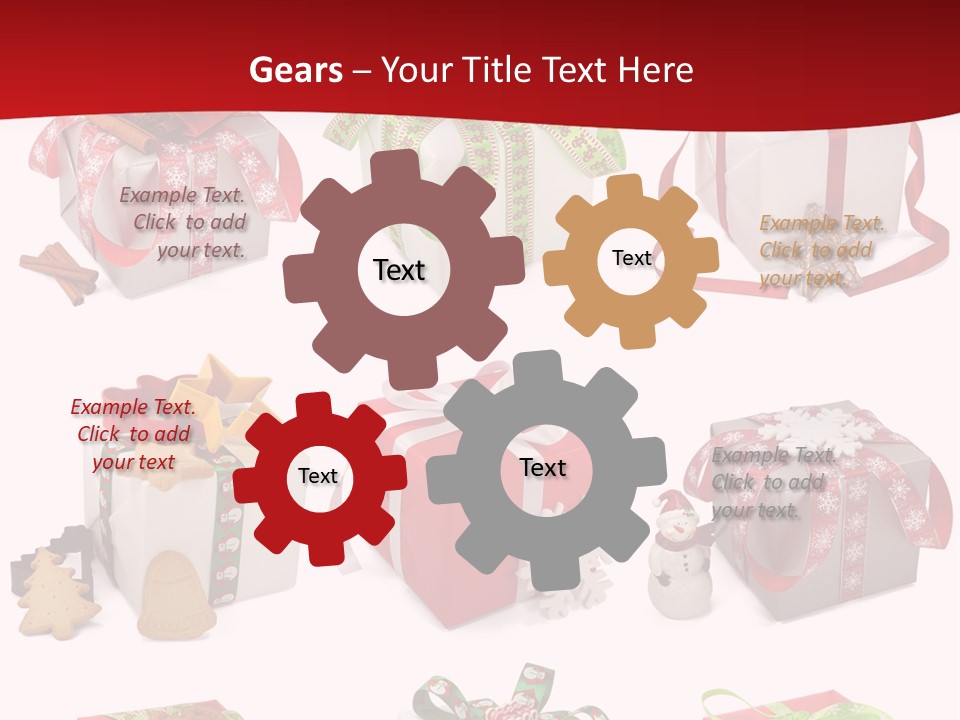 Deko Verpackt Bescherung PowerPoint Template