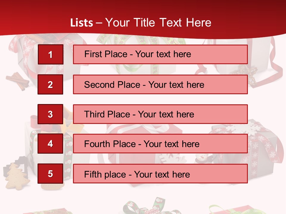 Deko Verpackt Bescherung PowerPoint Template