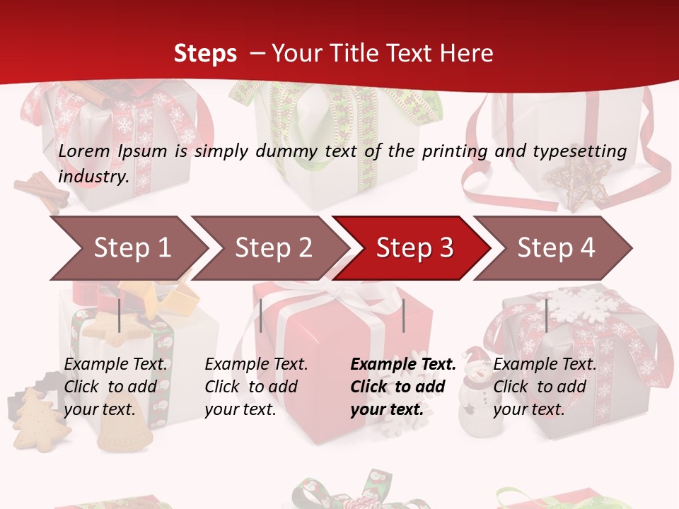 Deko Verpackt Bescherung PowerPoint Template