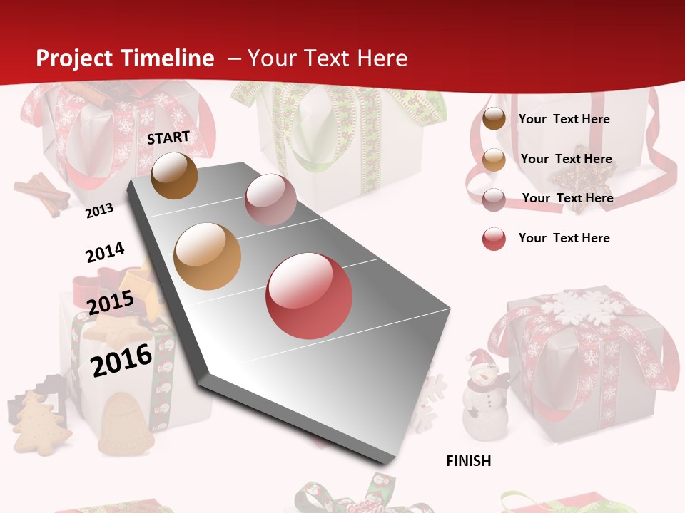 Deko Verpackt Bescherung PowerPoint Template
