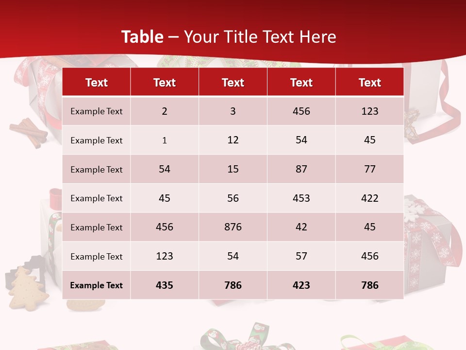 Deko Verpackt Bescherung PowerPoint Template