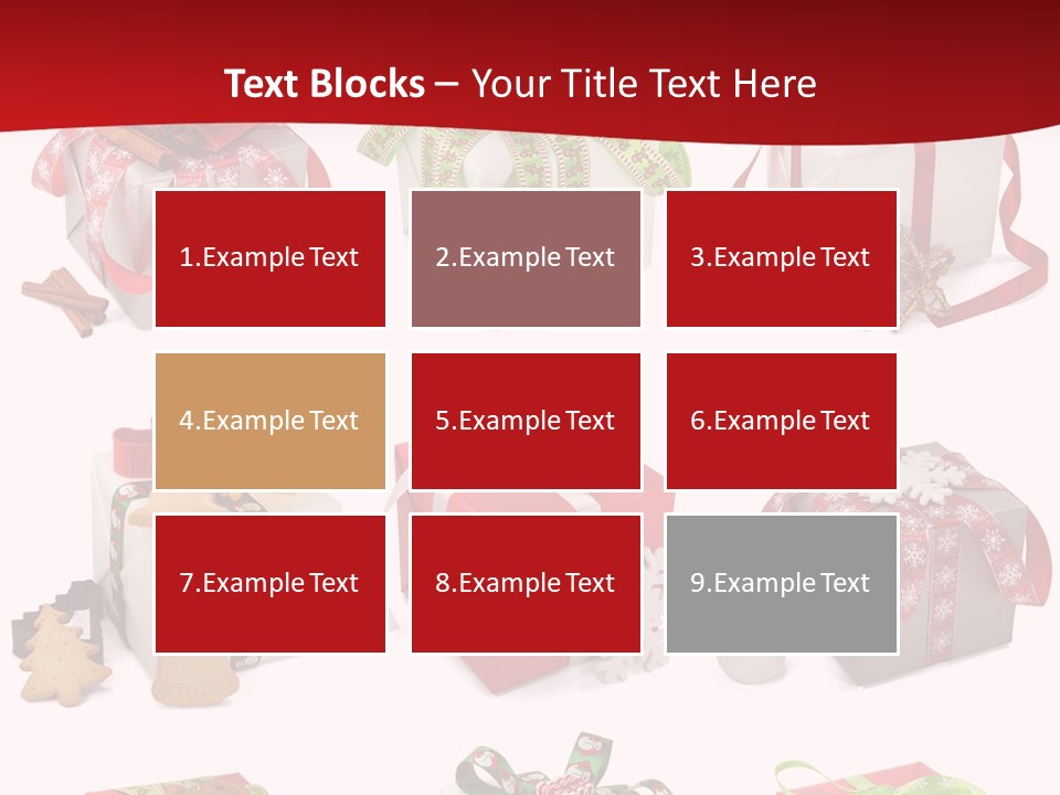Deko Verpackt Bescherung PowerPoint Template