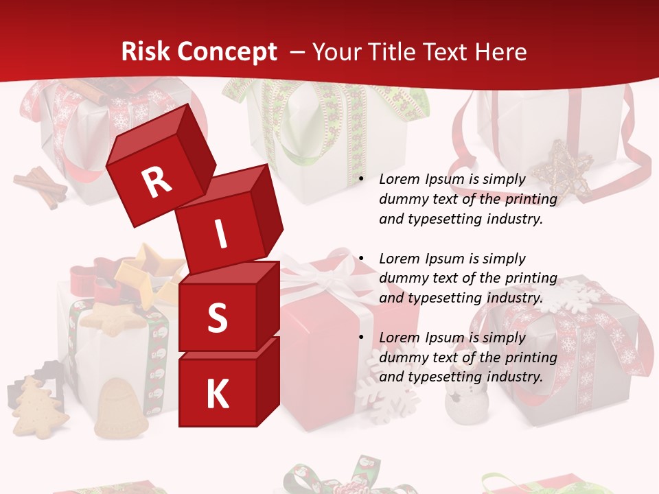 Deko Verpackt Bescherung PowerPoint Template