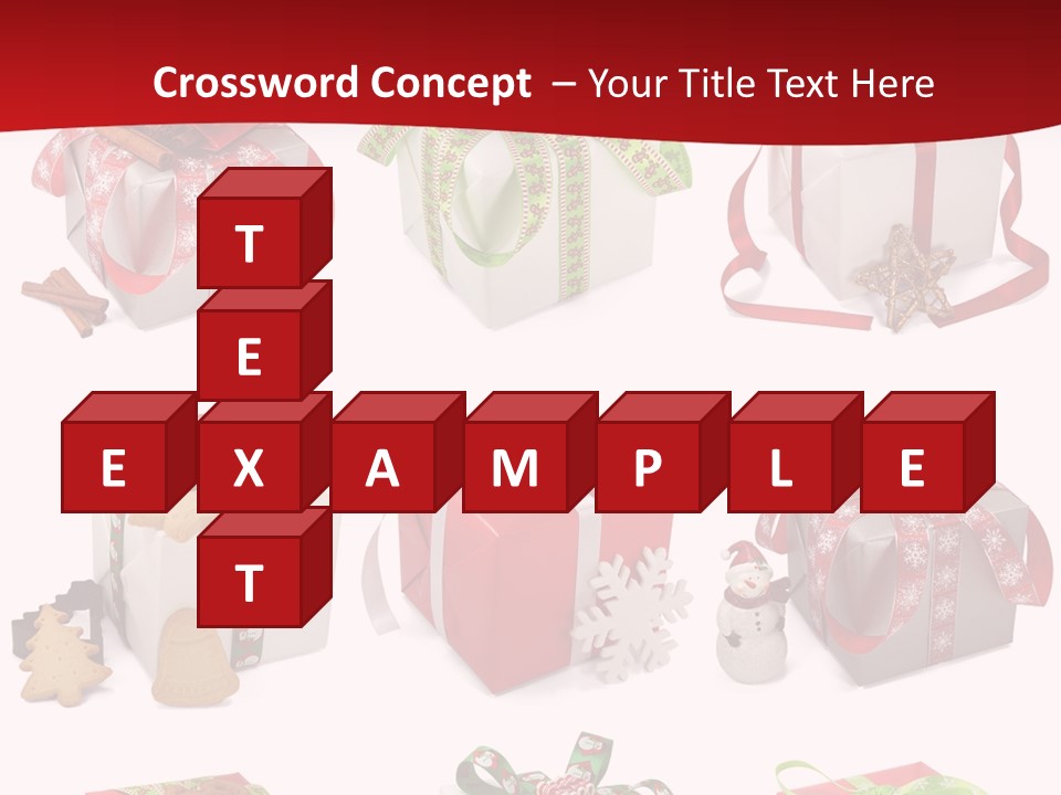 Deko Verpackt Bescherung PowerPoint Template