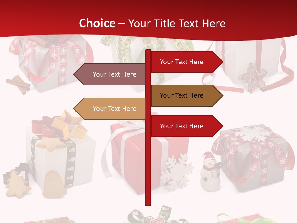 Deko Verpackt Bescherung PowerPoint Template