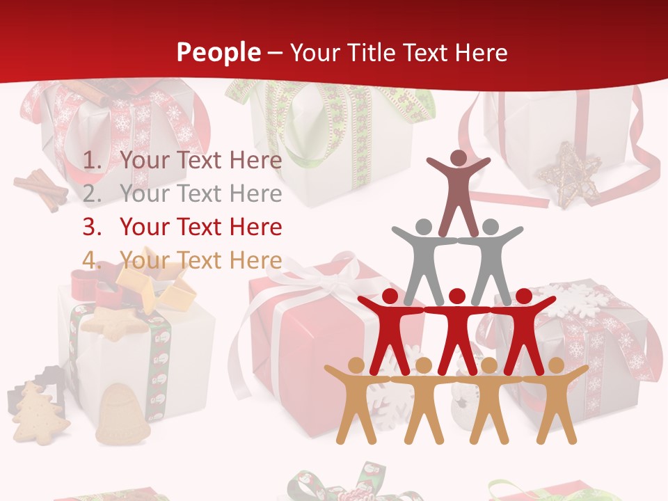 Deko Verpackt Bescherung PowerPoint Template