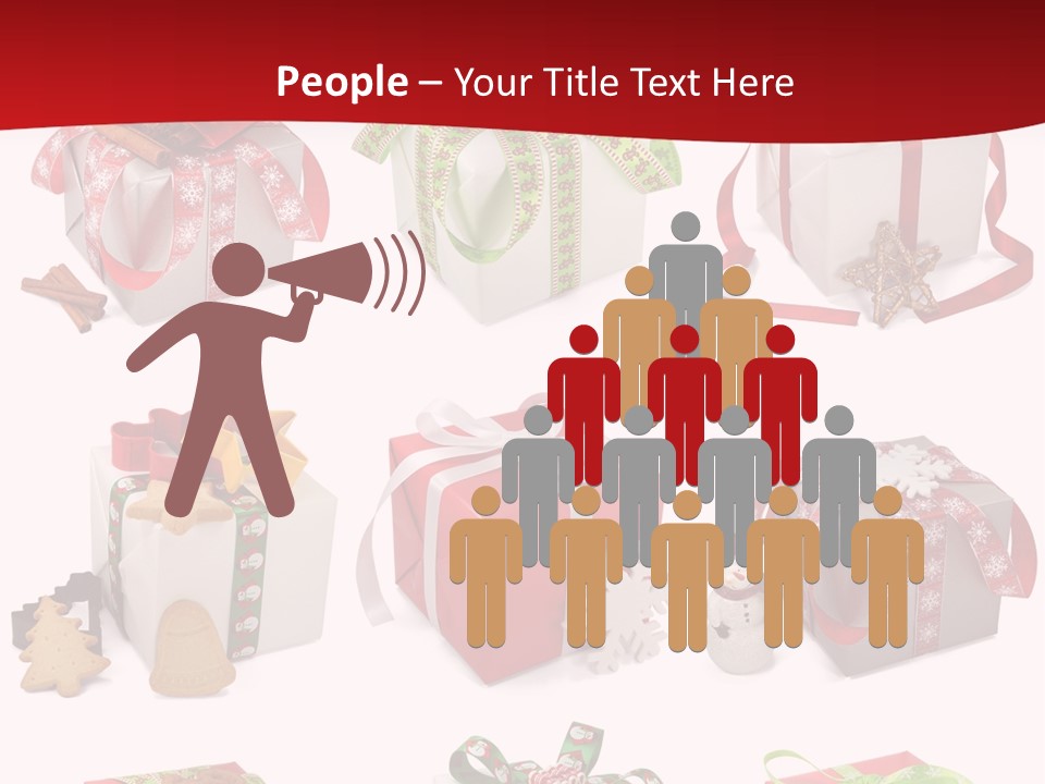 Deko Verpackt Bescherung PowerPoint Template