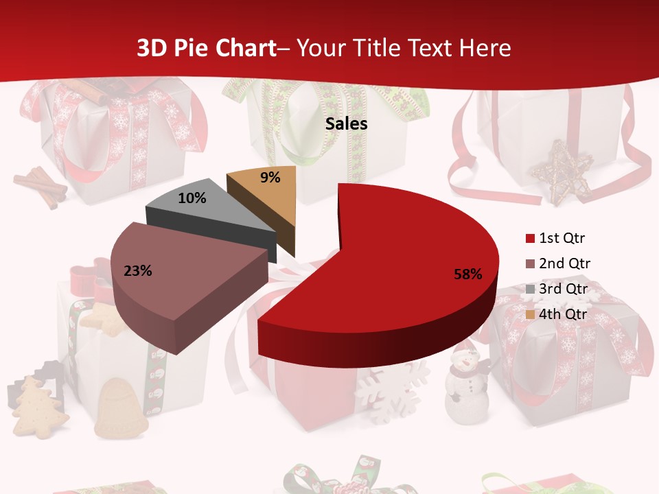 Deko Verpackt Bescherung PowerPoint Template