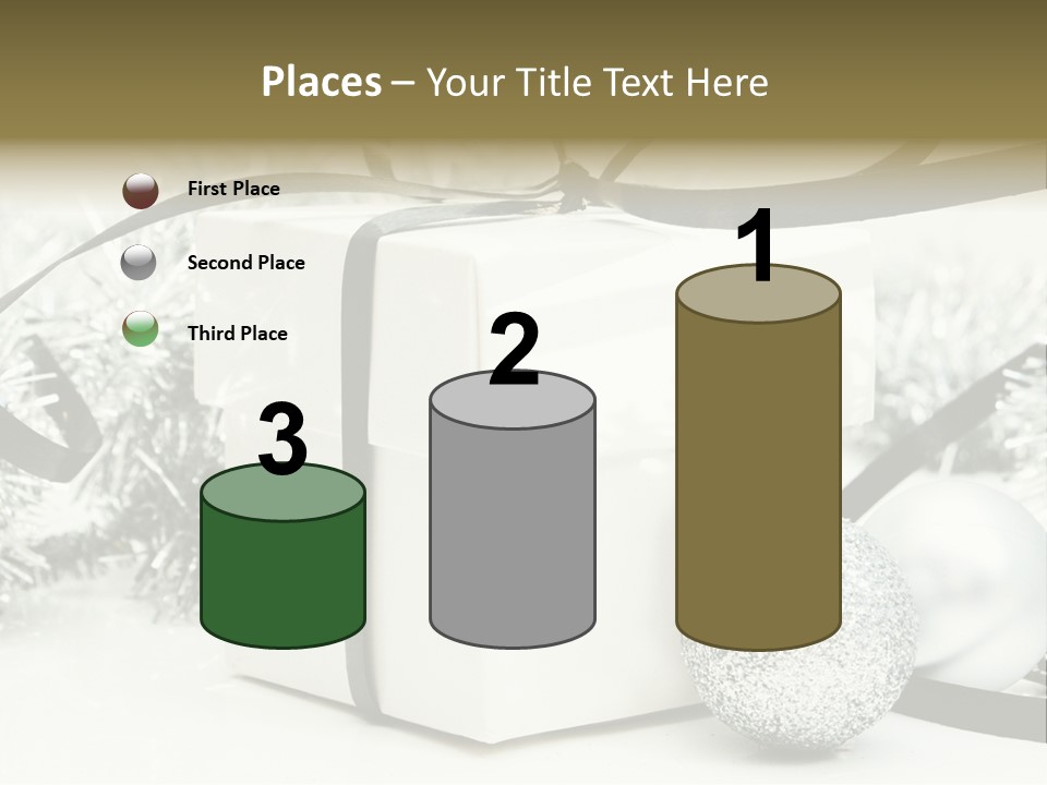 Gift Silver Box PowerPoint Template