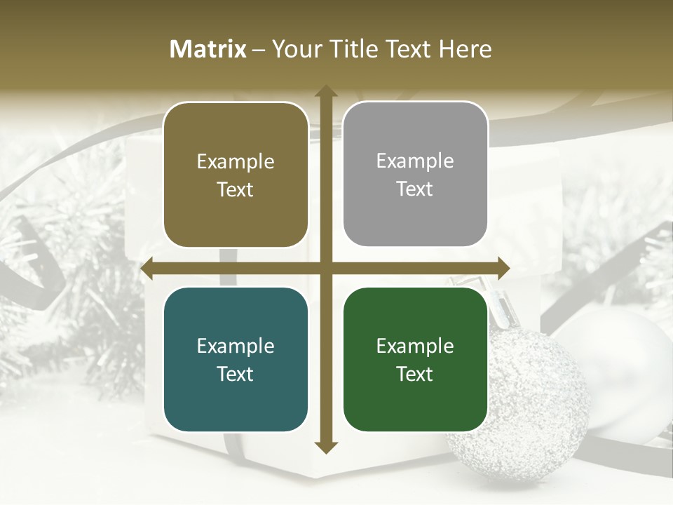 Gift Silver Box PowerPoint Template