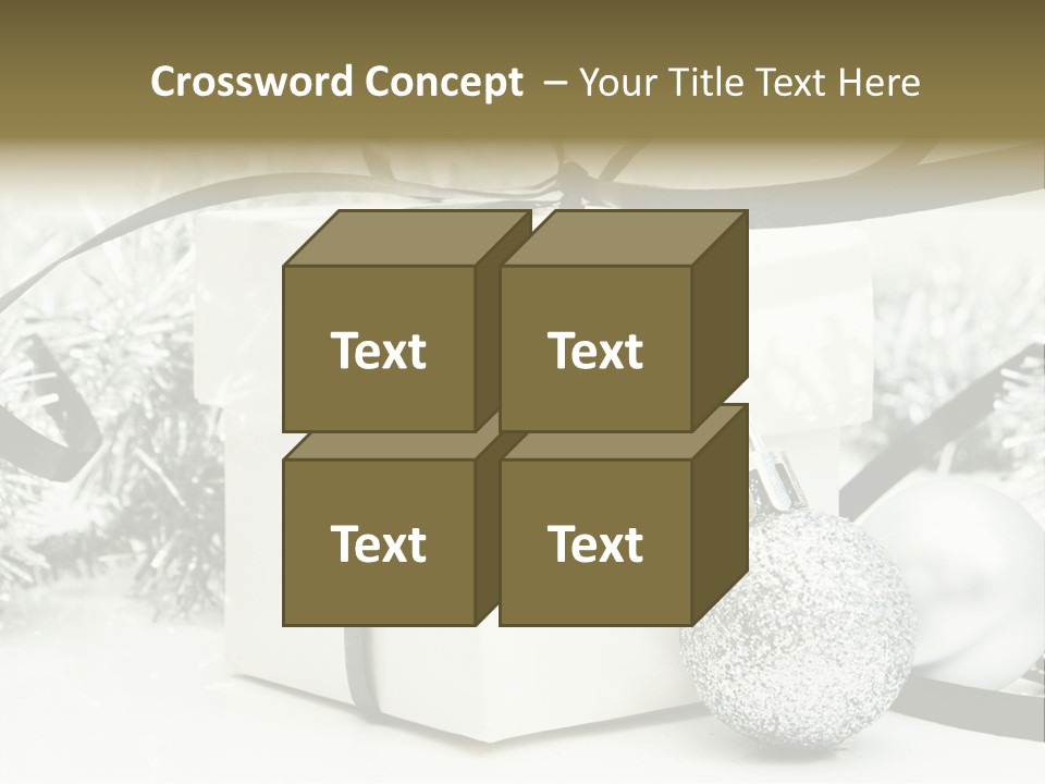 Gift Silver Box PowerPoint Template