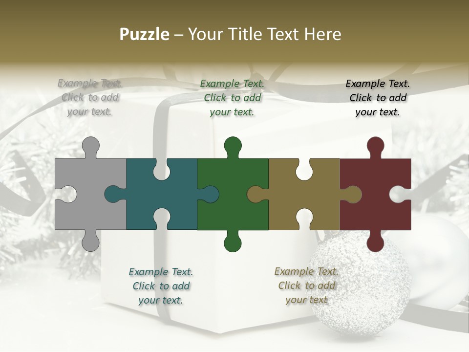 Gift Silver Box PowerPoint Template