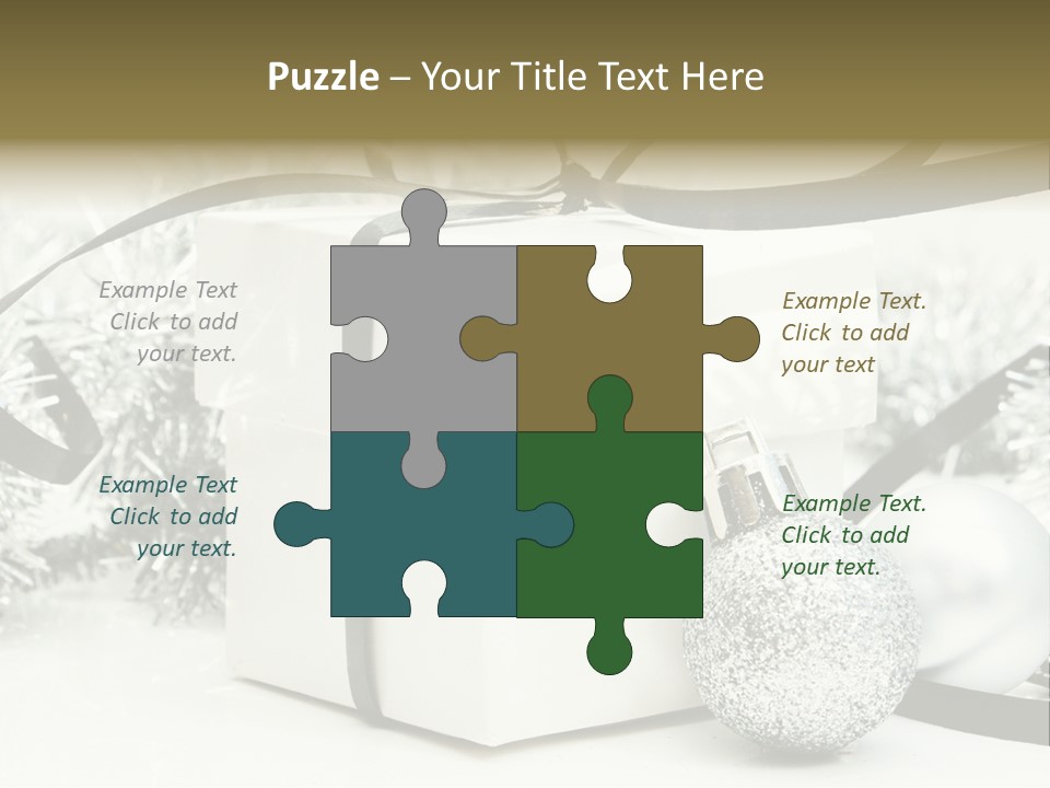 Gift Silver Box PowerPoint Template
