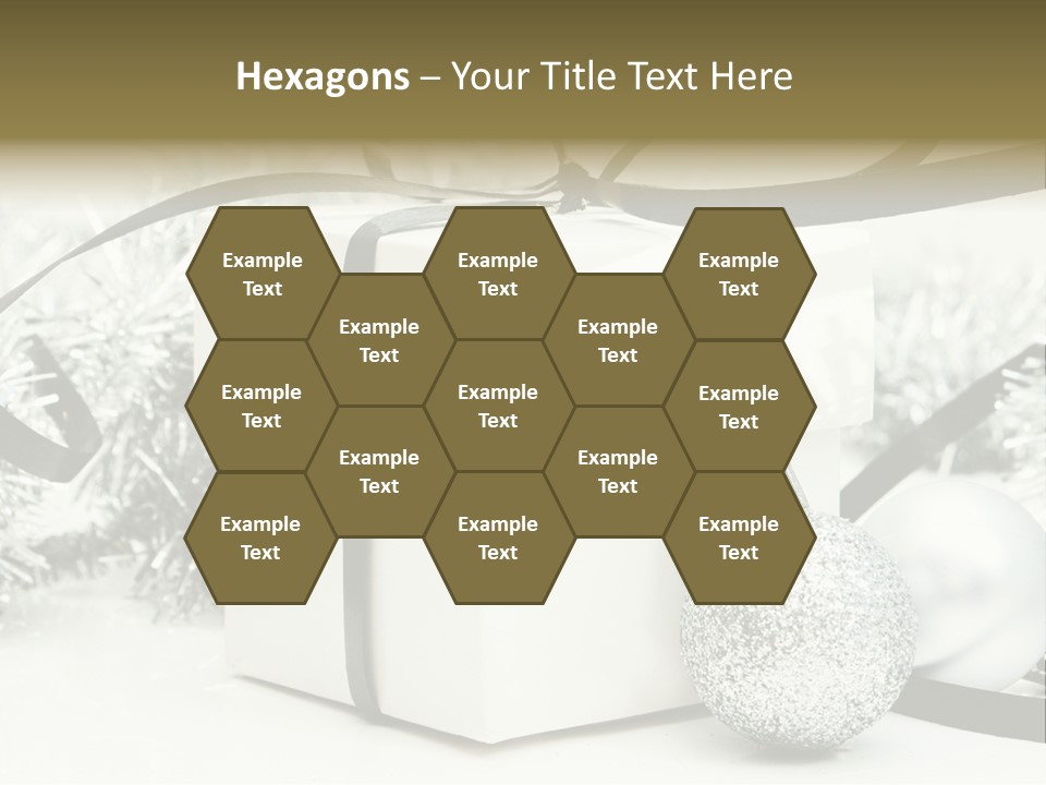 Gift Silver Box PowerPoint Template