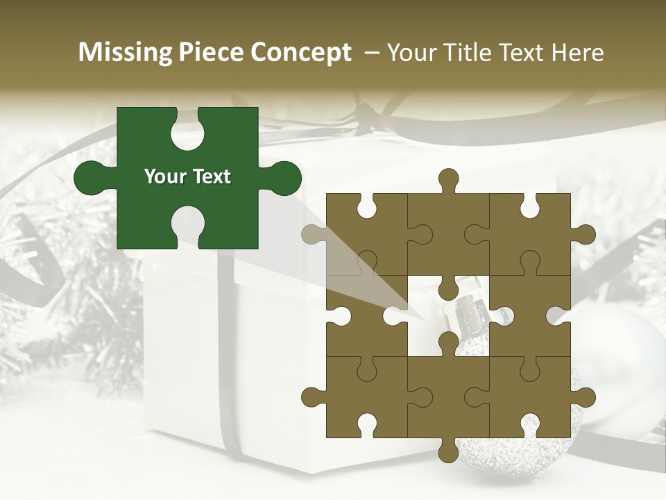 Gift Silver Box PowerPoint Template