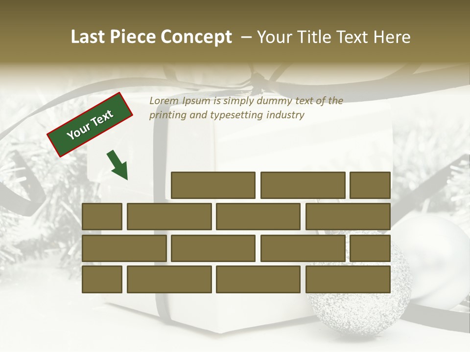 Gift Silver Box PowerPoint Template