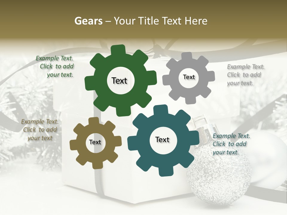 Gift Silver Box PowerPoint Template