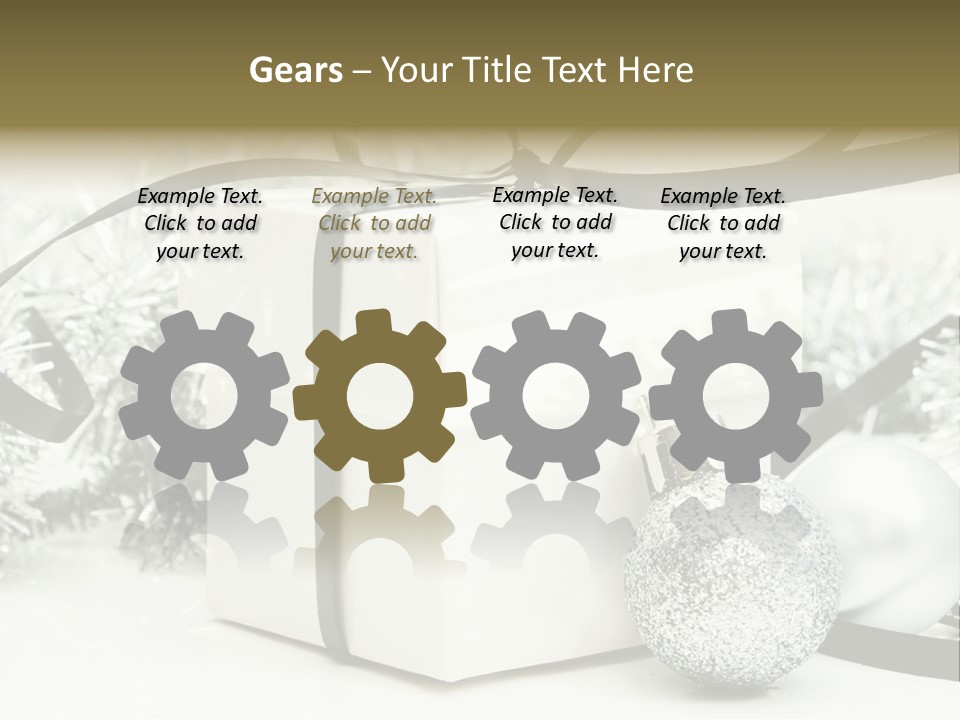 Gift Silver Box PowerPoint Template