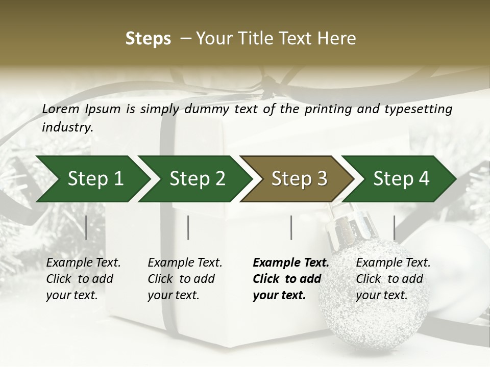 Gift Silver Box PowerPoint Template