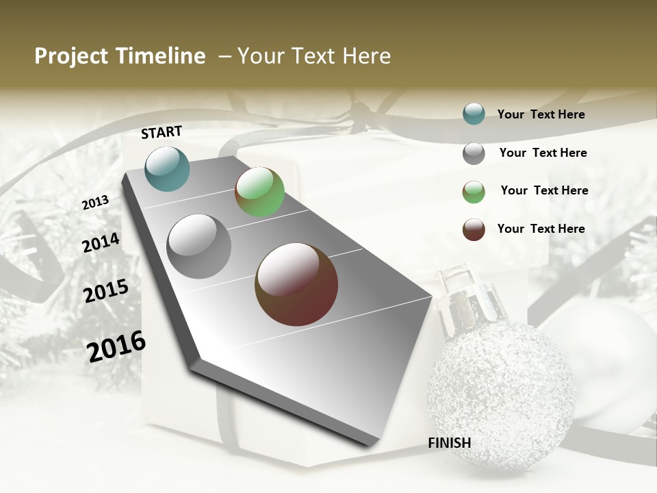 Gift Silver Box PowerPoint Template