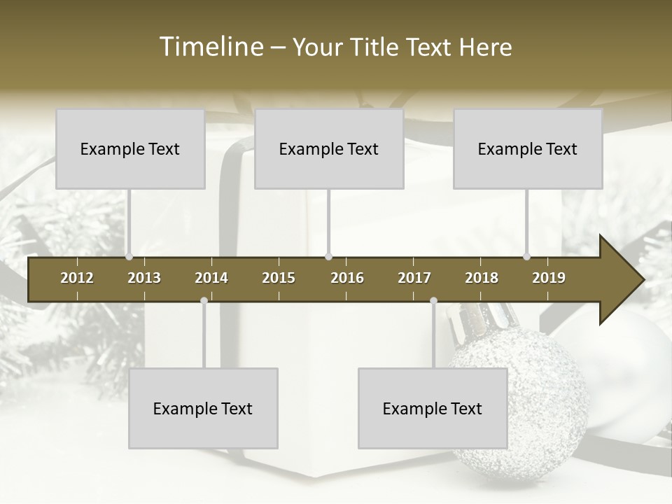 Gift Silver Box PowerPoint Template
