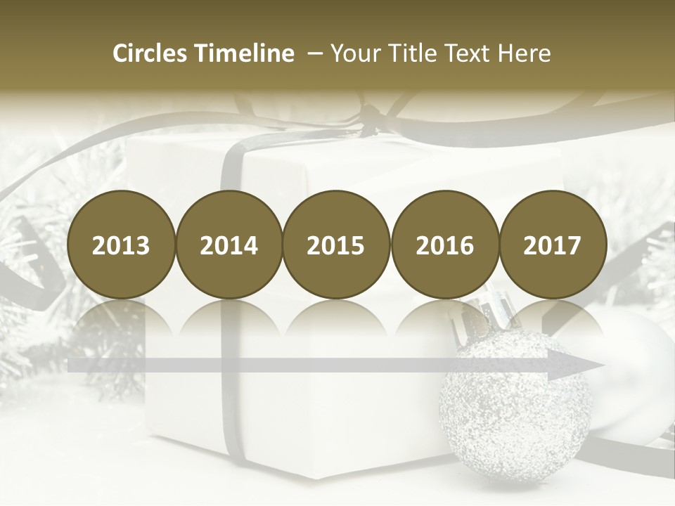 Gift Silver Box PowerPoint Template