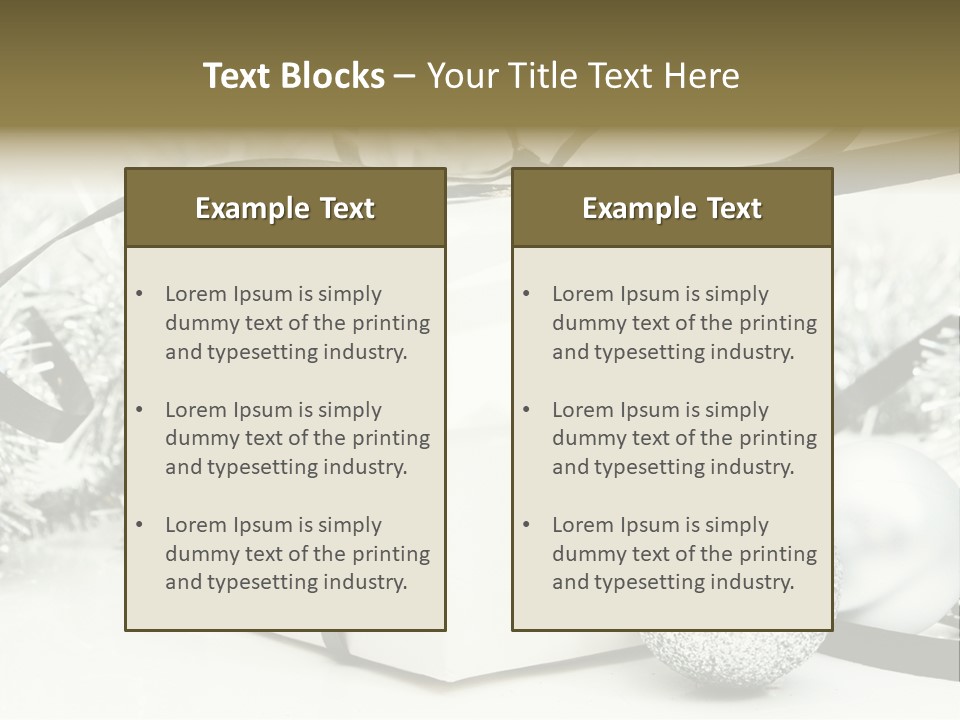 Gift Silver Box PowerPoint Template