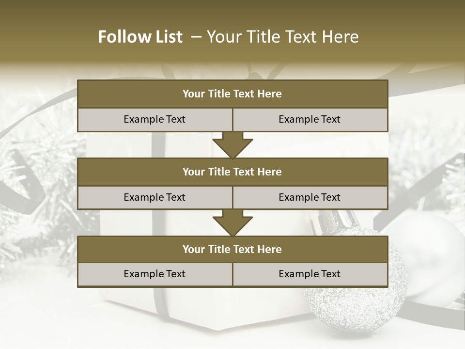 Gift Silver Box PowerPoint Template