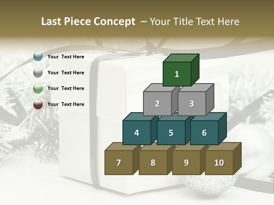Gift Silver Box PowerPoint Template