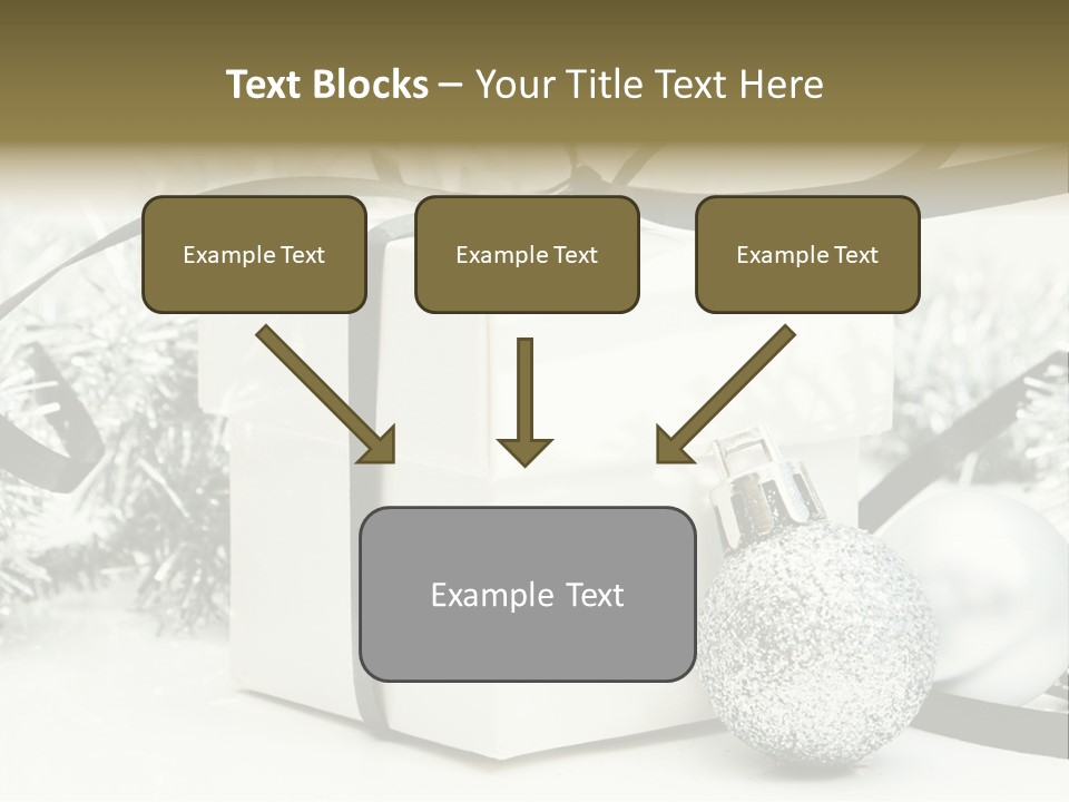 Gift Silver Box PowerPoint Template