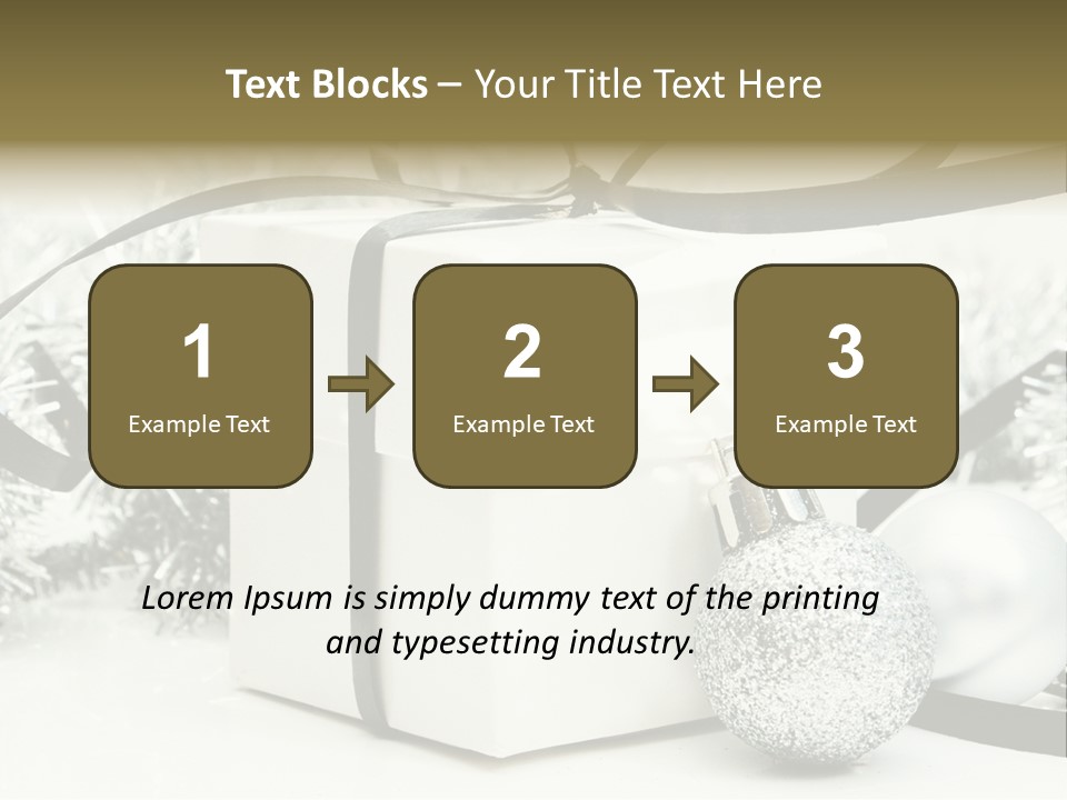 Gift Silver Box PowerPoint Template